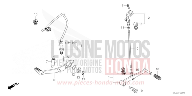 PEDALE von Hornet 750 MAT IRIDIUM GRAY METALLIC (NHC64) von 2023